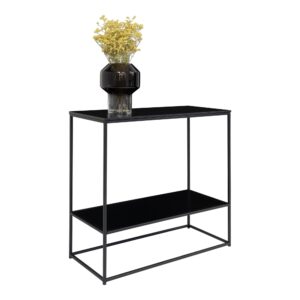 Vita Konsolbord, 2 hylder, sort, sort stel, 80x36x80 cm