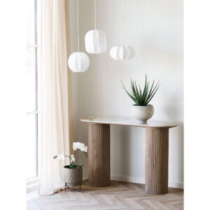 Athens Konsolbord, keramik bordplade, hvid/brun, 40x120x78 cm - Billede 5