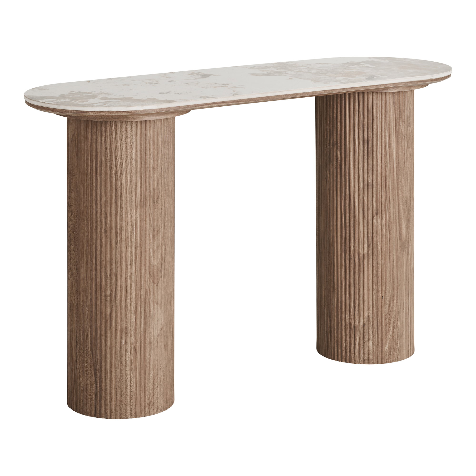 Athens Konsolbord, keramik bordplade, hvid/brun, 40x120x78 cm - Billede 2