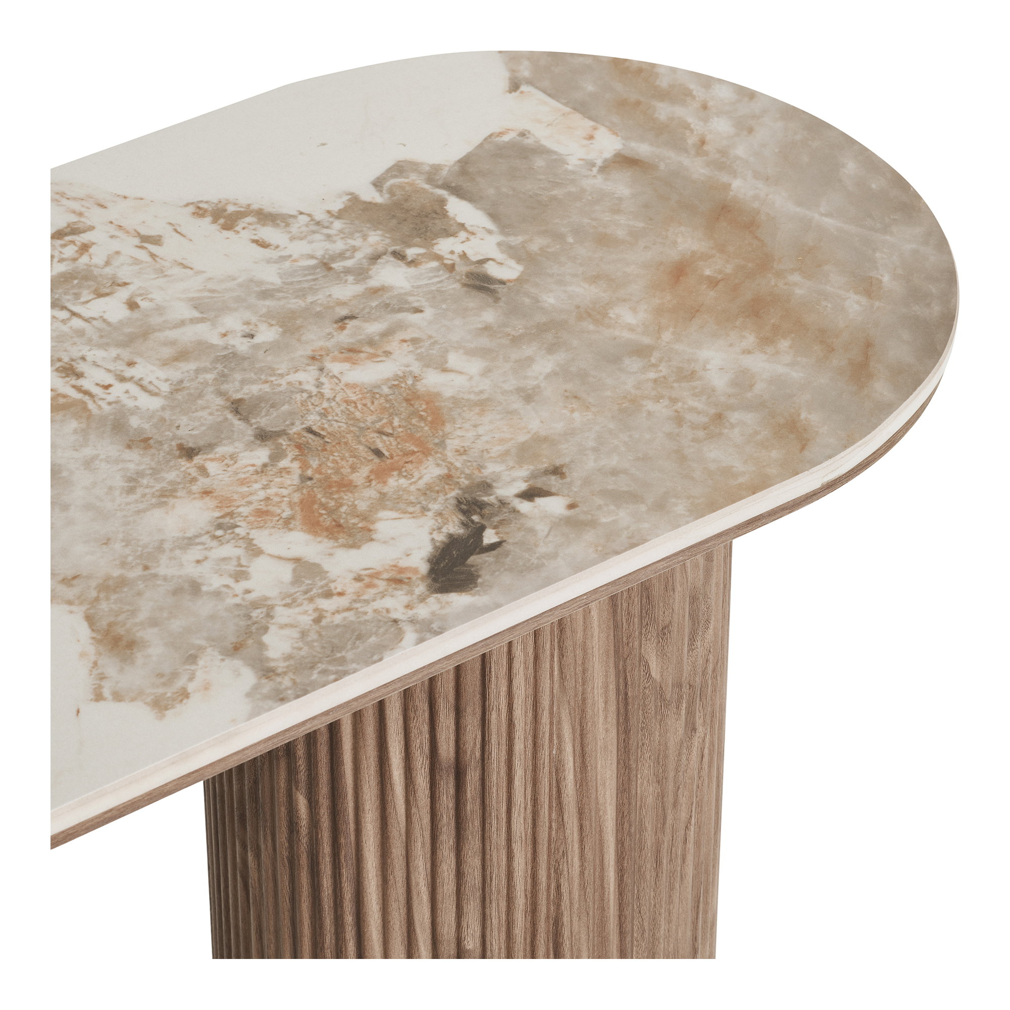 Athens Konsolbord, keramik bordplade, hvid/brun, 40x120x78 cm - Billede 3