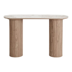 Athens Konsolbord, keramik bordplade, hvid/brun, 40x120x78 cm