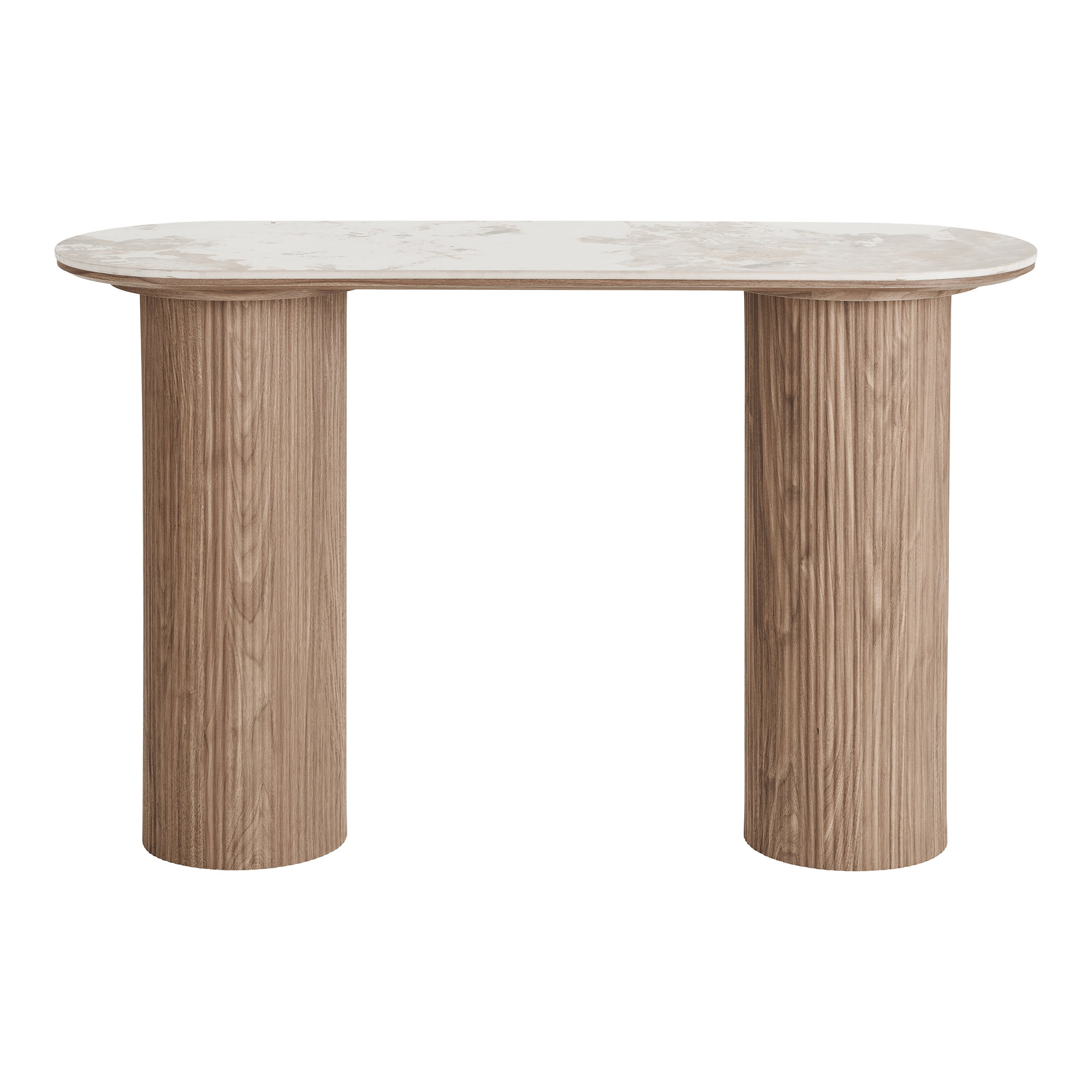 Athens Konsolbord, keramik bordplade, hvid/brun, 40x120x78 cm