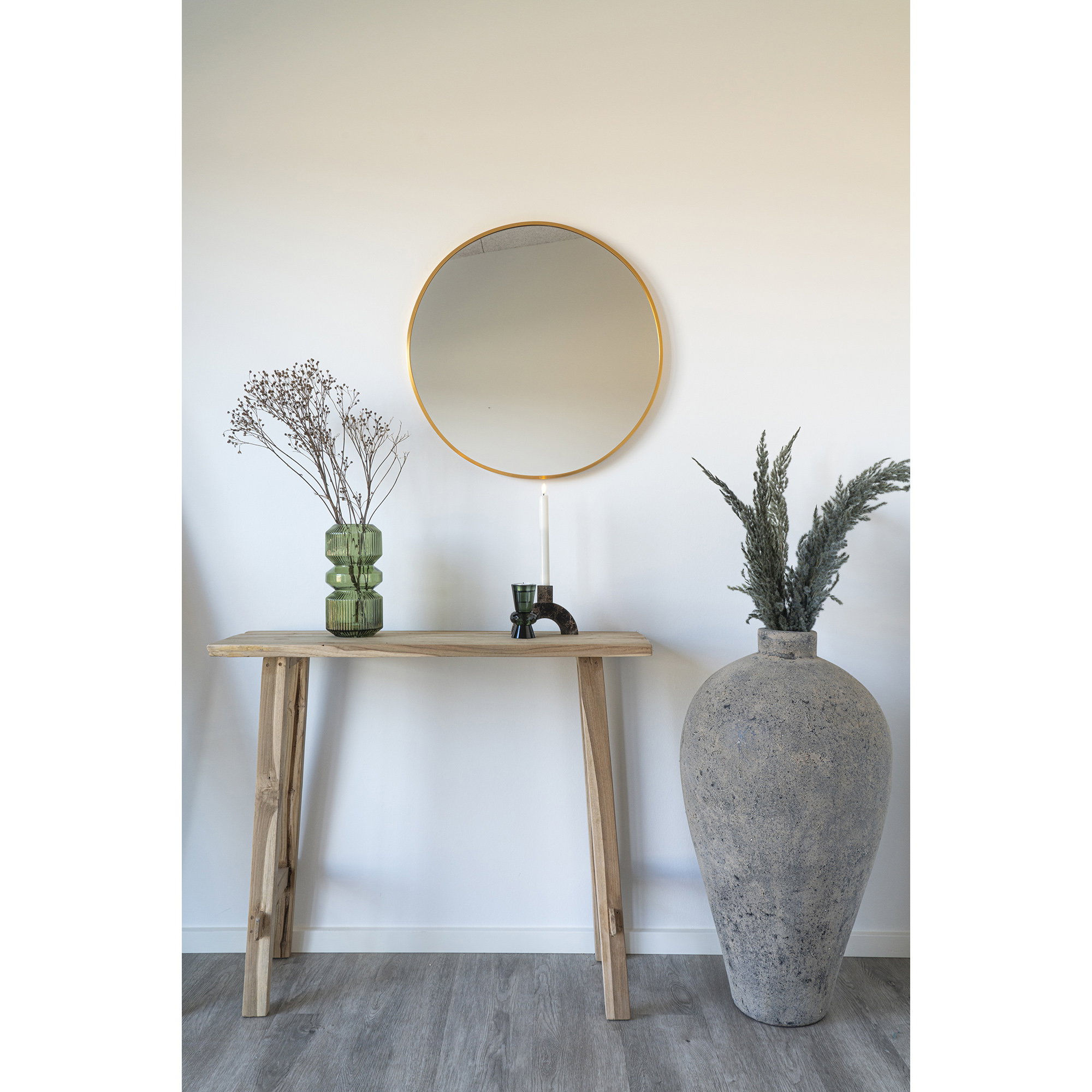 Girona Konsolbord, teak, natur, 90x30x80 cm - Billede 6