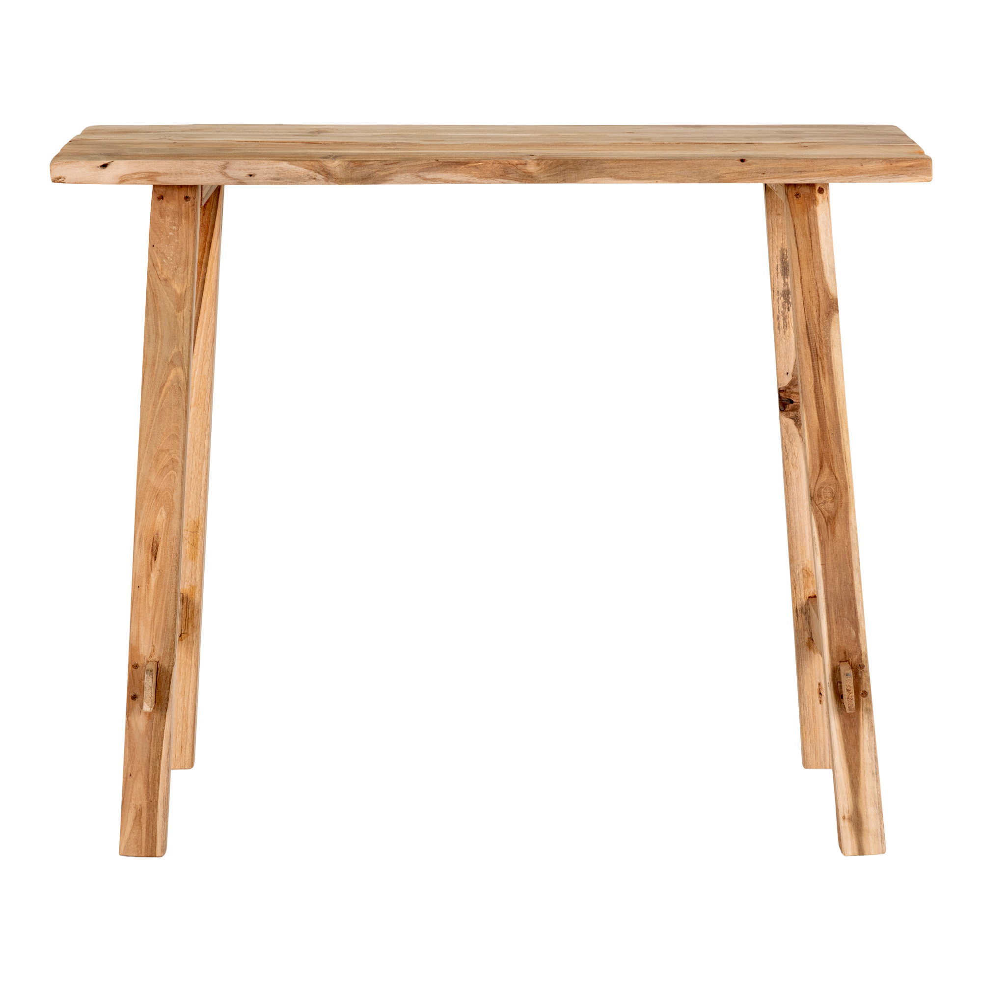 Girona Konsolbord, teak, natur, 90x30x80 cm - Billede 2
