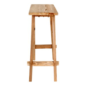 Girona Konsolbord, teak, natur, 90x30x80 cm - Billede 3