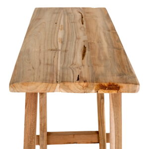 Girona Konsolbord, teak, natur, 90x30x80 cm - Billede 4