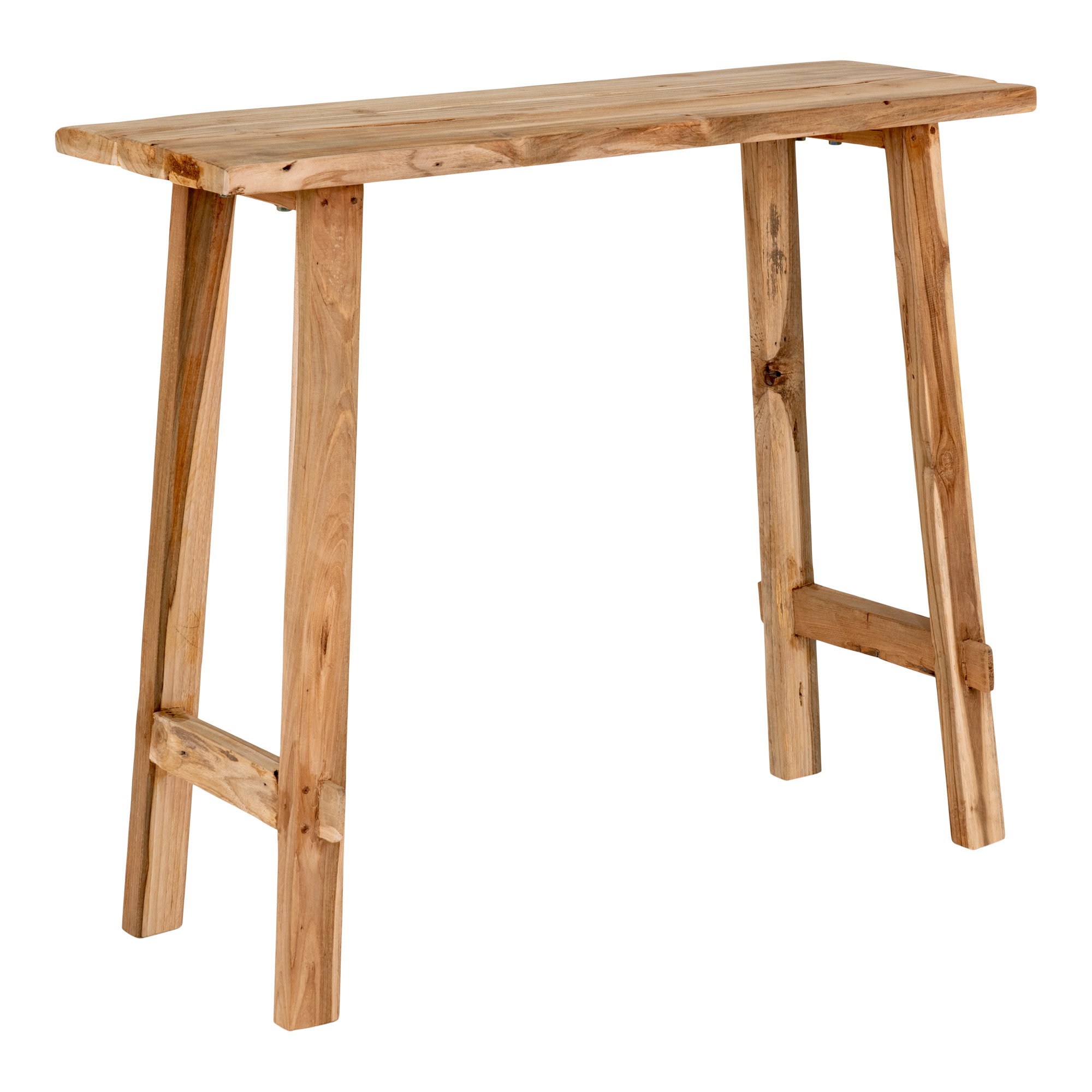 Girona Konsolbord, teak, natur, 90x30x80 cm