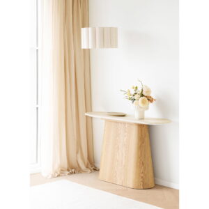 Larvik Konsol, granit/askefiner, natur/off white, 130x40x78 cm - Billede 6