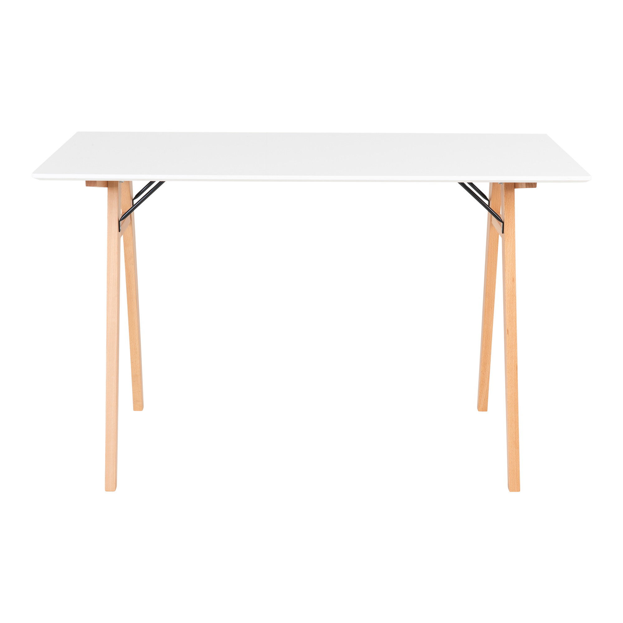Vojens Skrivebord, skrivebord i hvid og natur, 120x60x75 cm - Billede 2