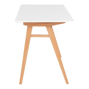Vojens Skrivebord, skrivebord i hvid og natur, 120x60x75 cm - Billede 3