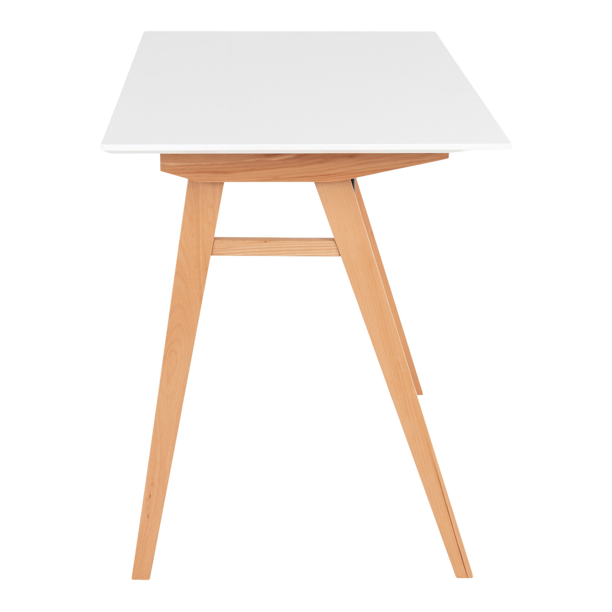 Vojens Skrivebord, skrivebord i hvid og natur, 120x60x75 cm - Billede 3