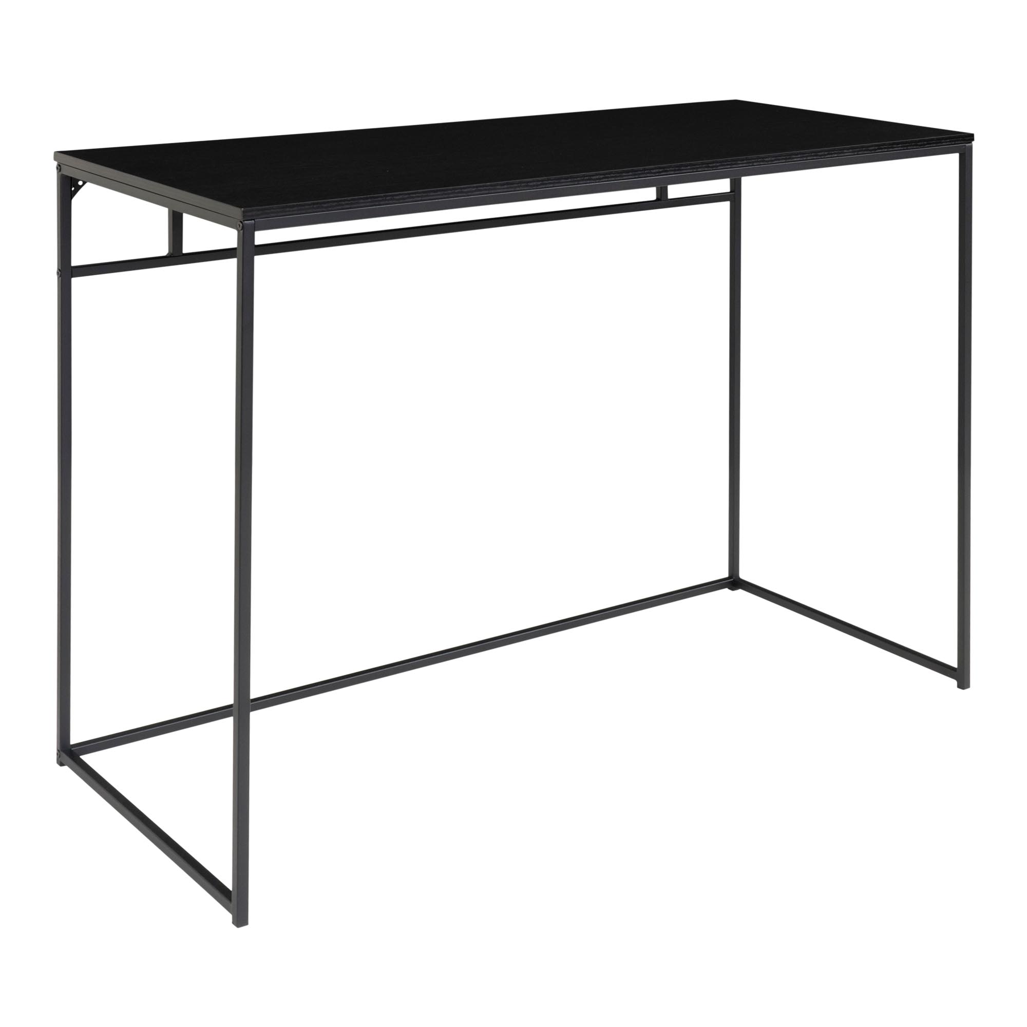 Vita Skrivebord, sort med sort stel, 100x45x75 cm - Billede 2