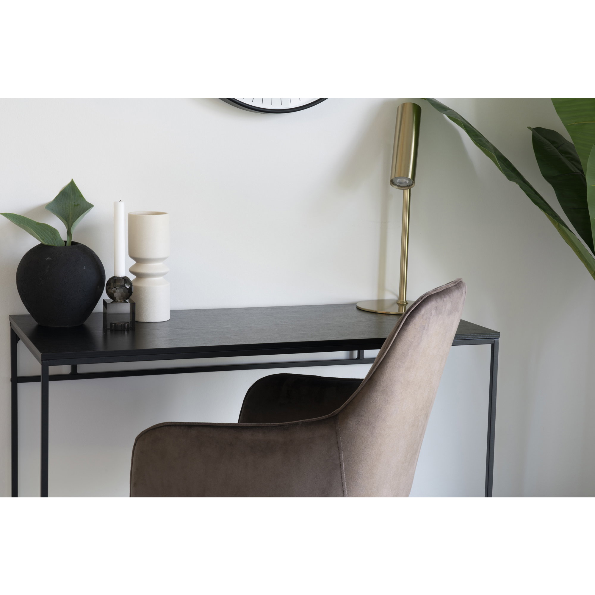 Vita Skrivebord, sort med sort stel, 100x45x75 cm - Billede 10