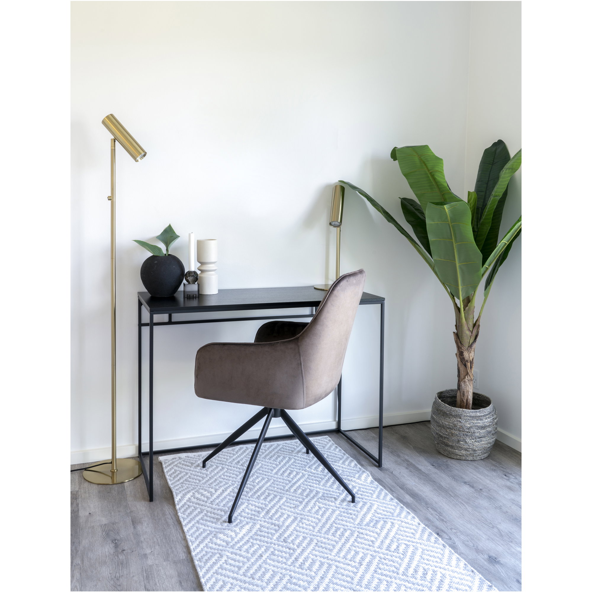 Vita Skrivebord, sort med sort stel, 100x45x75 cm - Billede 12
