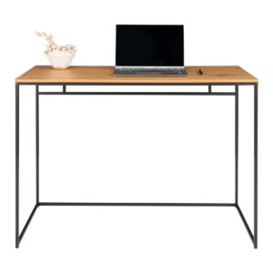 Vita Skrivebord, egetræslook med sort stel, 100x45x75 cm - Billede 3