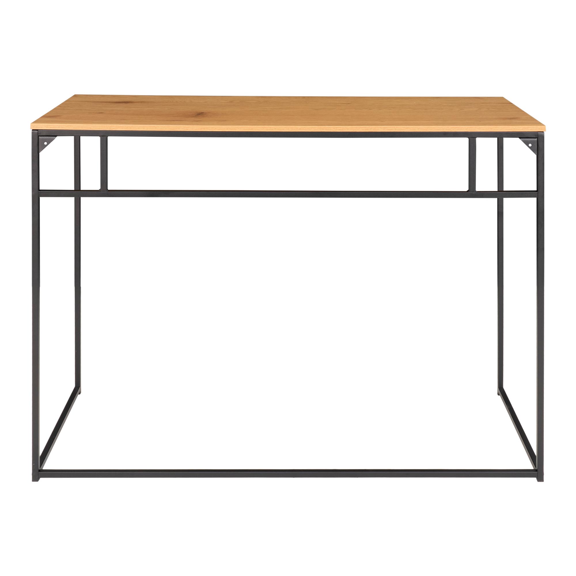 Vita Skrivebord, egetræslook med sort stel, 100x45x75 cm - Billede 5