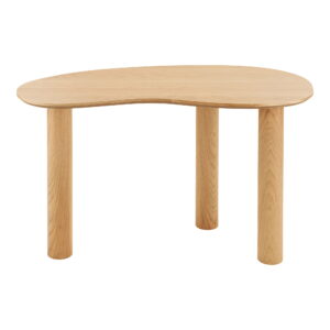 Livigno Skrivebord, eg/egefiner, organisk form, natur, 60x120x75 cm - Billede 3