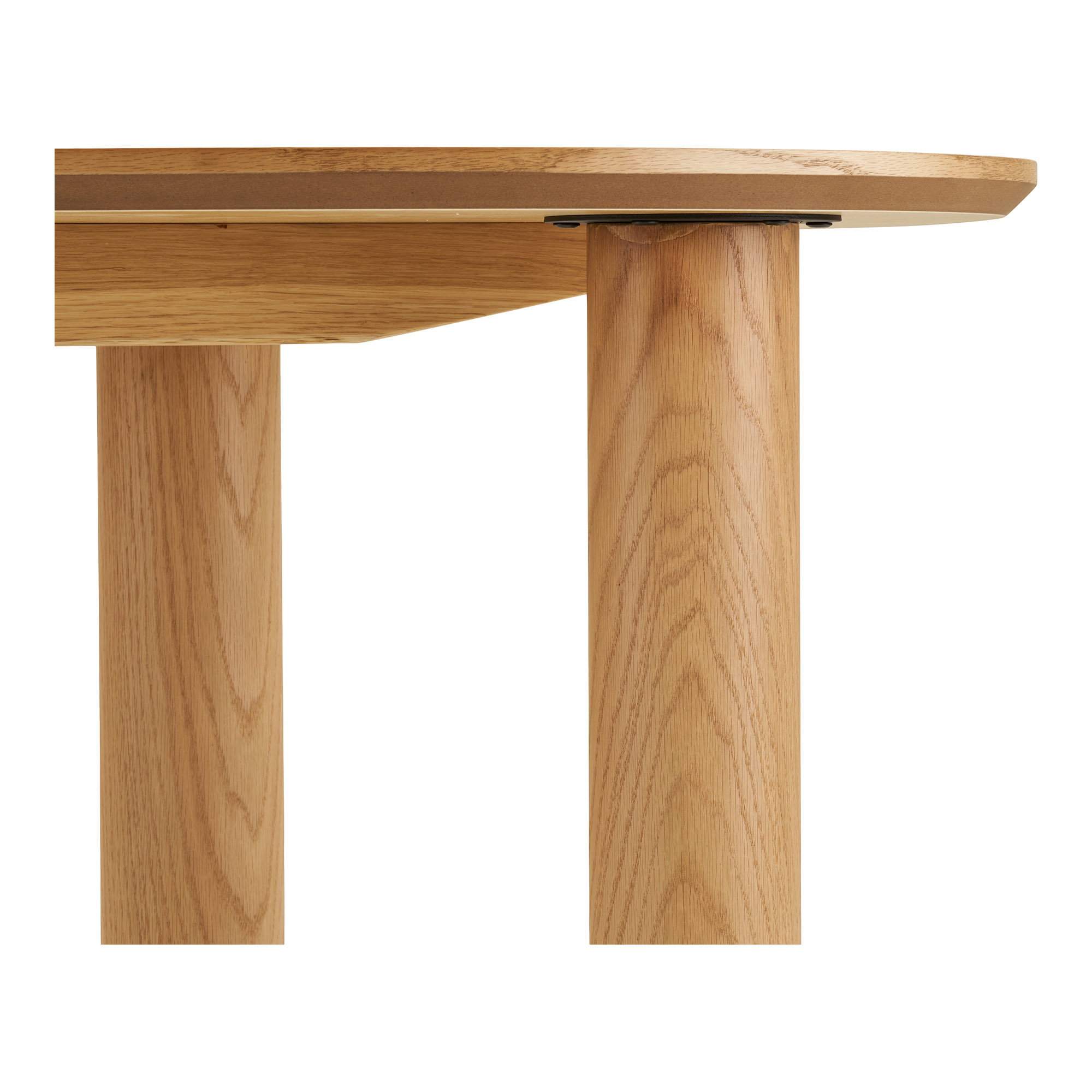 Livigno Skrivebord, eg/egefiner, organisk form, natur, 60x120x75 cm - Billede 4