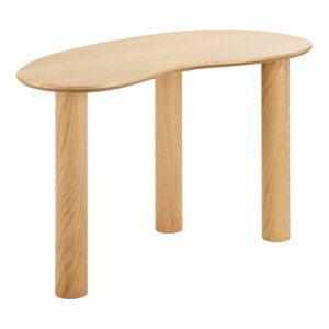 Livigno Skrivebord, eg/egefiner, organisk form, natur, 60x120x75 cm