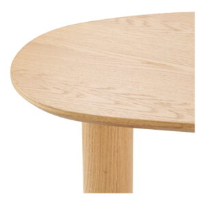 Livigno Skrivebord, eg/egefiner, organisk form, natur, 60x120x75 cm - Billede 5
