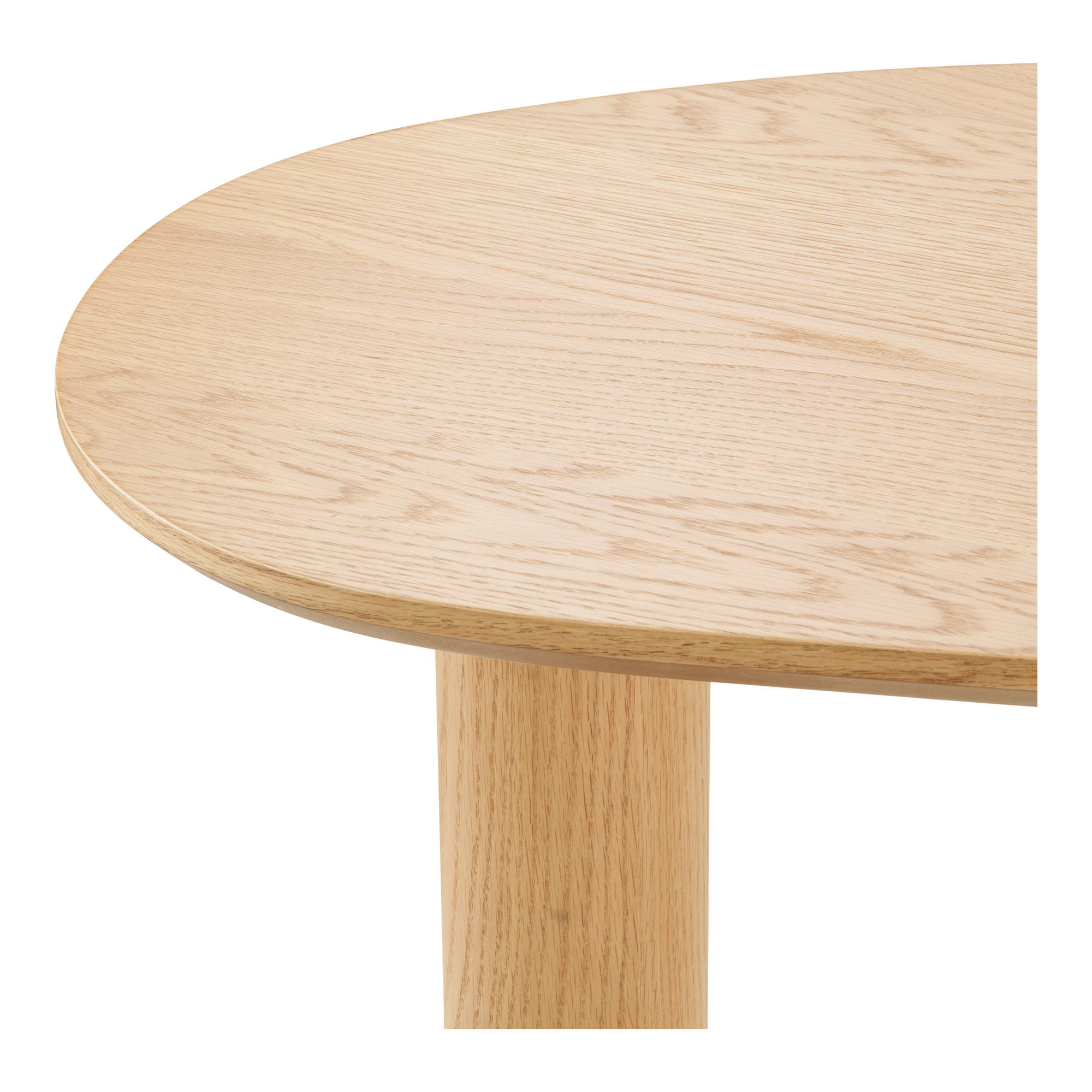 Livigno Skrivebord, eg/egefiner, organisk form, natur, 60x120x75 cm - Billede 5