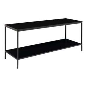 Alternative view of Vita TV bænk, 2 hylder, sort, sort stel, 100x36x45 cm