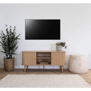 Nikko TV-bænk, 2 låger, natur, 113x40x52 cm - Billede 7