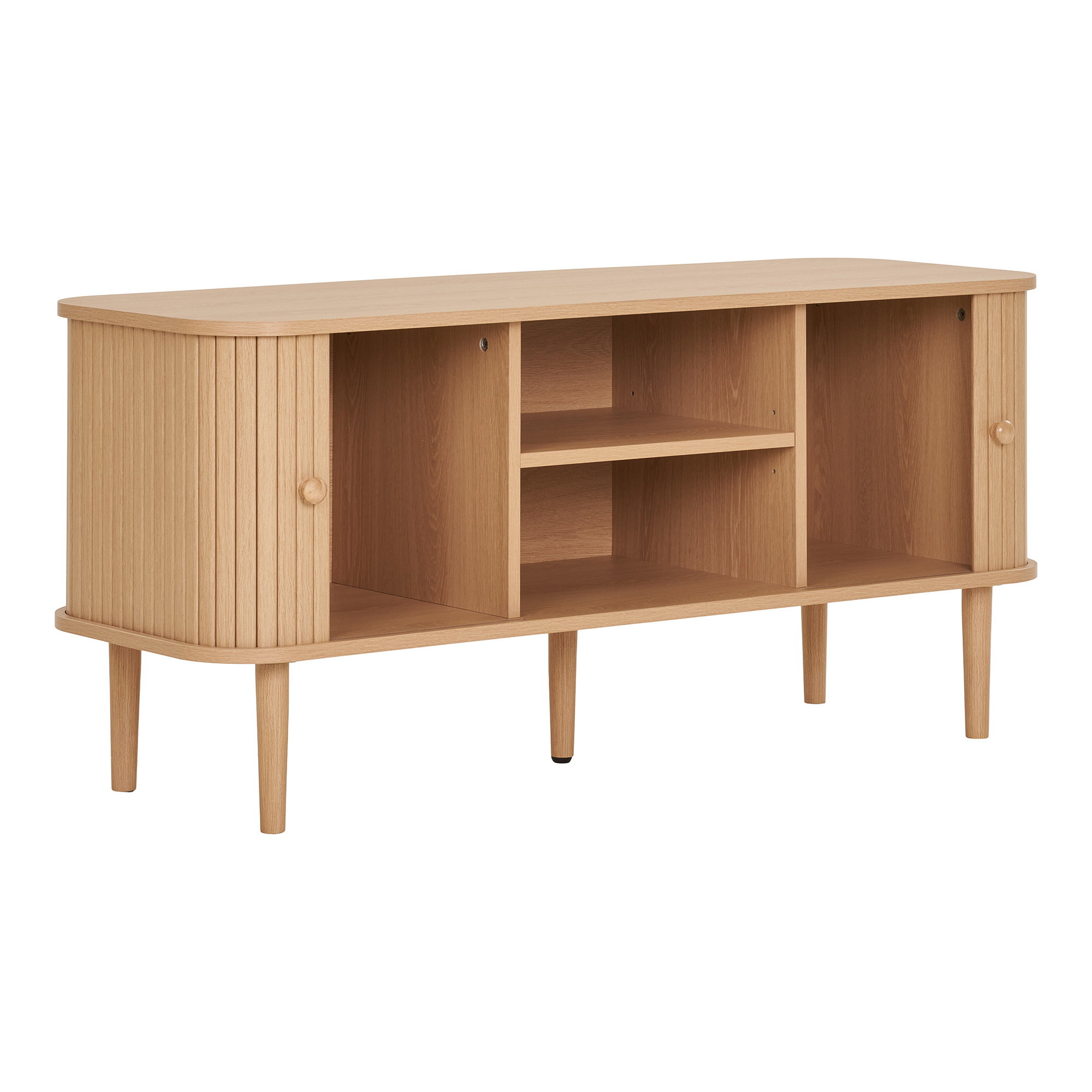 Nikko TV-bænk, 2 låger, natur, 113x40x52 cm - Billede 4