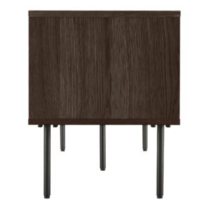 Kyoto TV-bænk, 2 låger, 2 hylder, egefiner, smoked, sorte metalben, 150x40x50 cm - Billede 4
