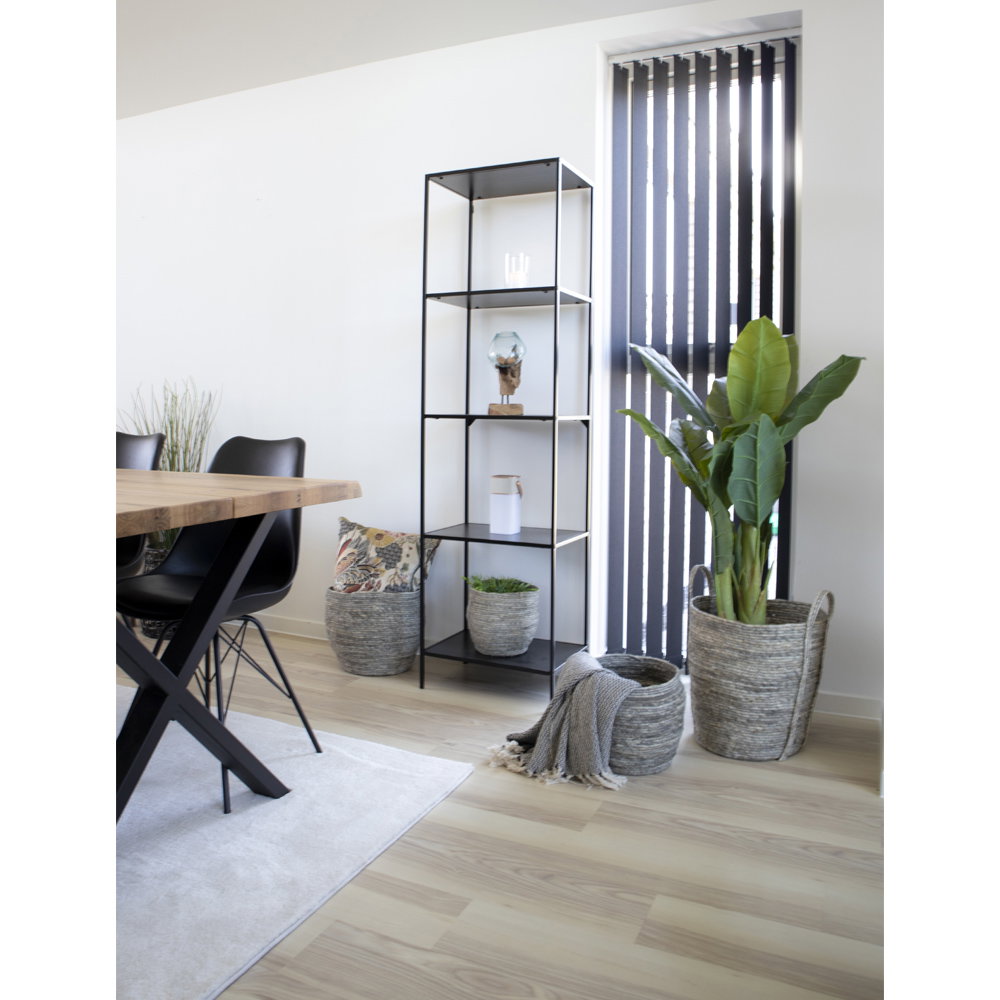 Vita Reol, 5 hylder, sort, sort stel, 51x36x170 cm - Billede 6