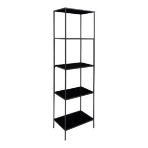 Alternative view of Vita Reol, 5 hylder, sort, sort stel, 51x36x170 cm