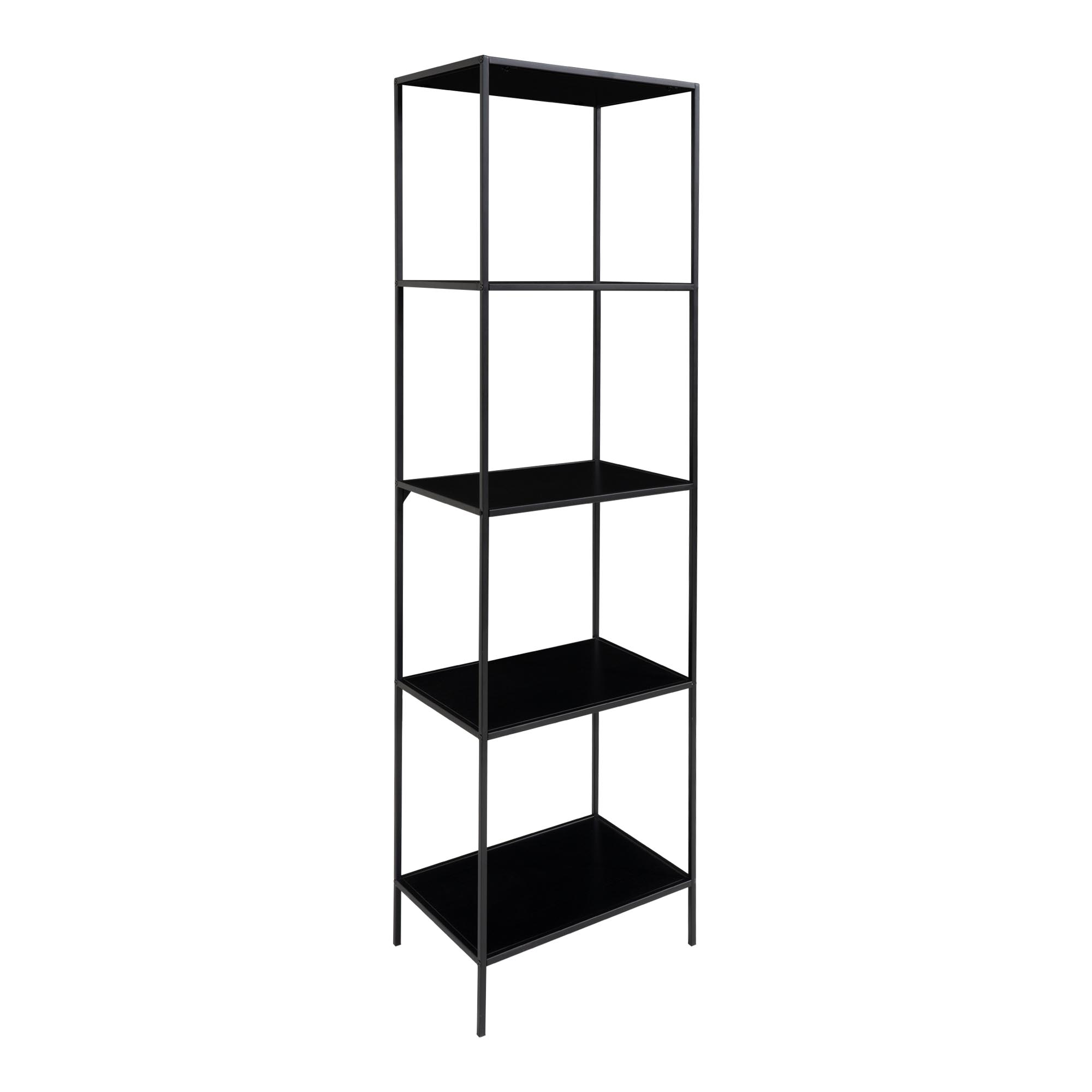 Vita Reol, 5 hylder, sort, sort stel, 51x36x170 cm - Billede 2