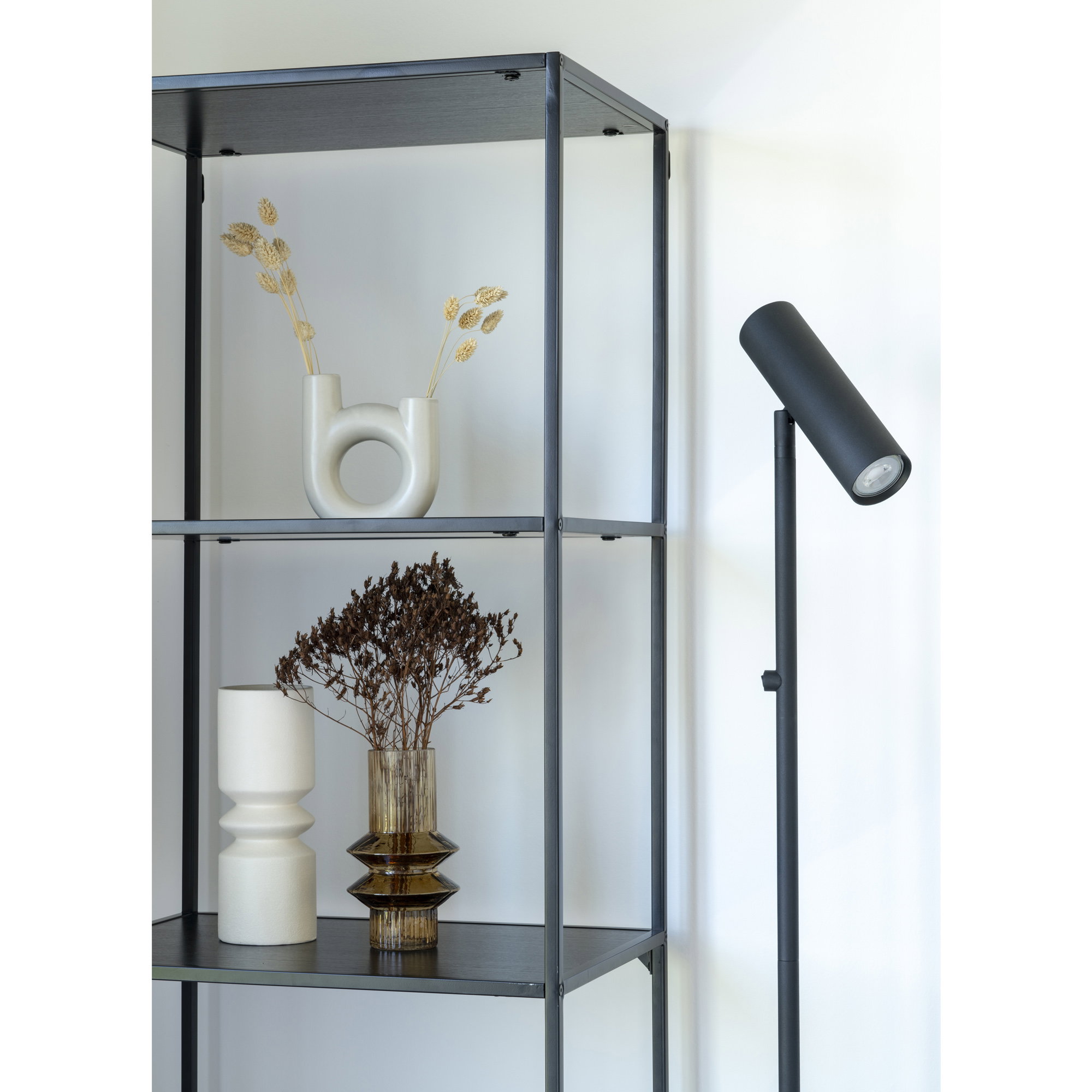 Vita Reol, 5 hylder, sort, sort stel, 51x36x170 cm - Billede 8