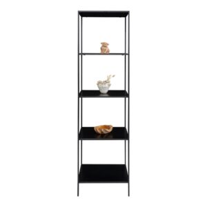 Vita Reol, 5 hylder, sort, sort stel, 51x36x170 cm - Billede 3