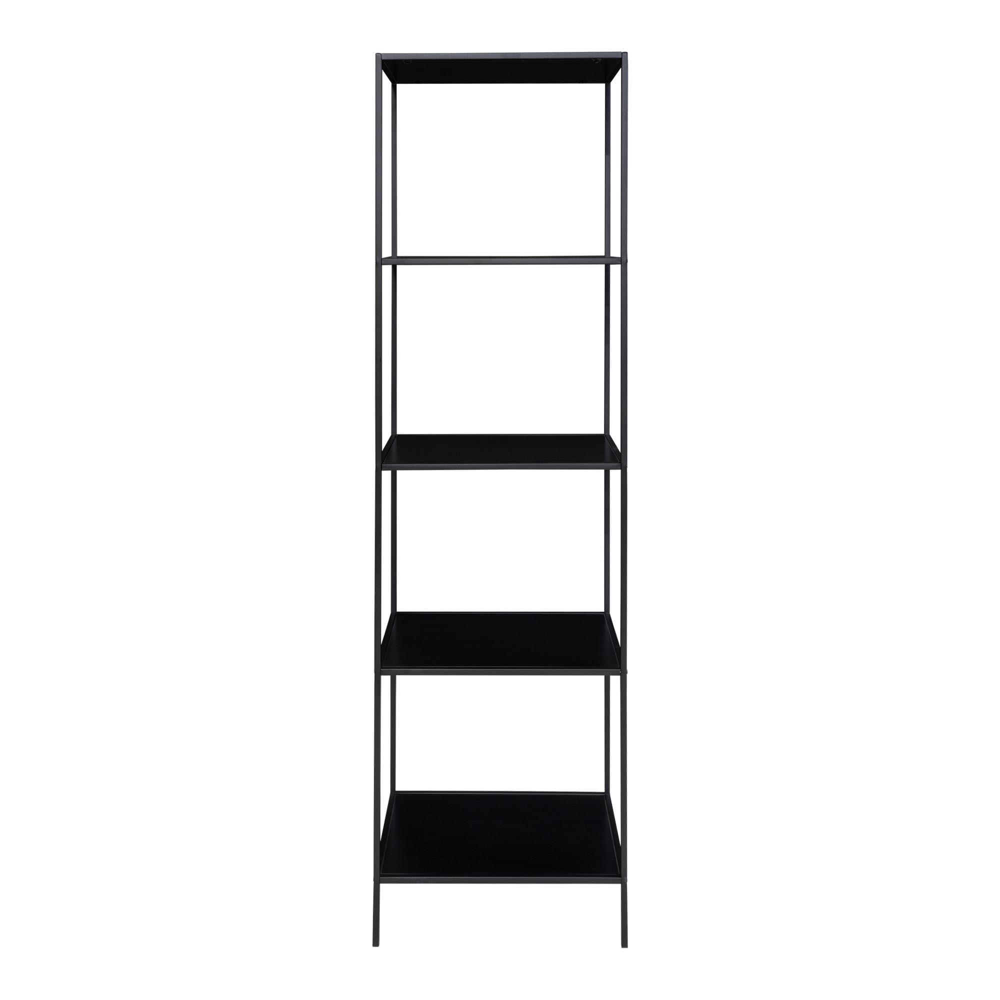 Vita Reol, 5 hylder, sort, sort stel, 51x36x170 cm - Billede 4