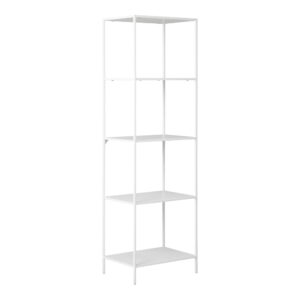 Vita Reol, 5 hylder, hvid, hvidt stel, 51x36x170 cm