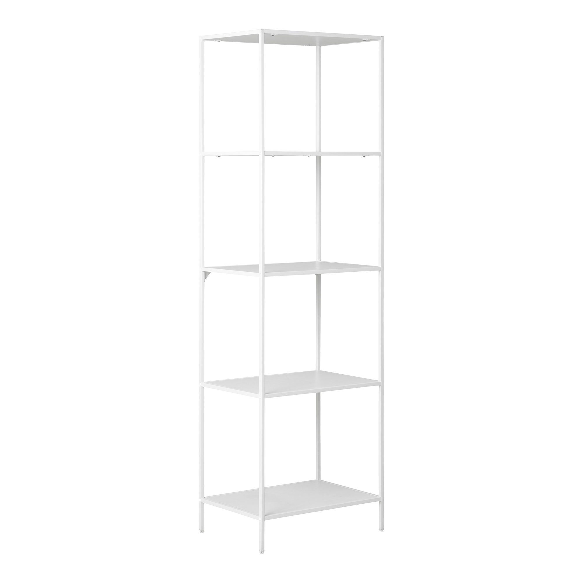 Vita Reol, 5 hylder, hvid, hvidt stel, 51x36x170 cm