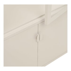 Brisbane Vitrineskab, 4 låger, stål, off white, 80x35x180 cm - Billede 5