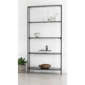 Vita Reol, 5 hylder, metal, sort, 80x36x170 cm - Billede 5