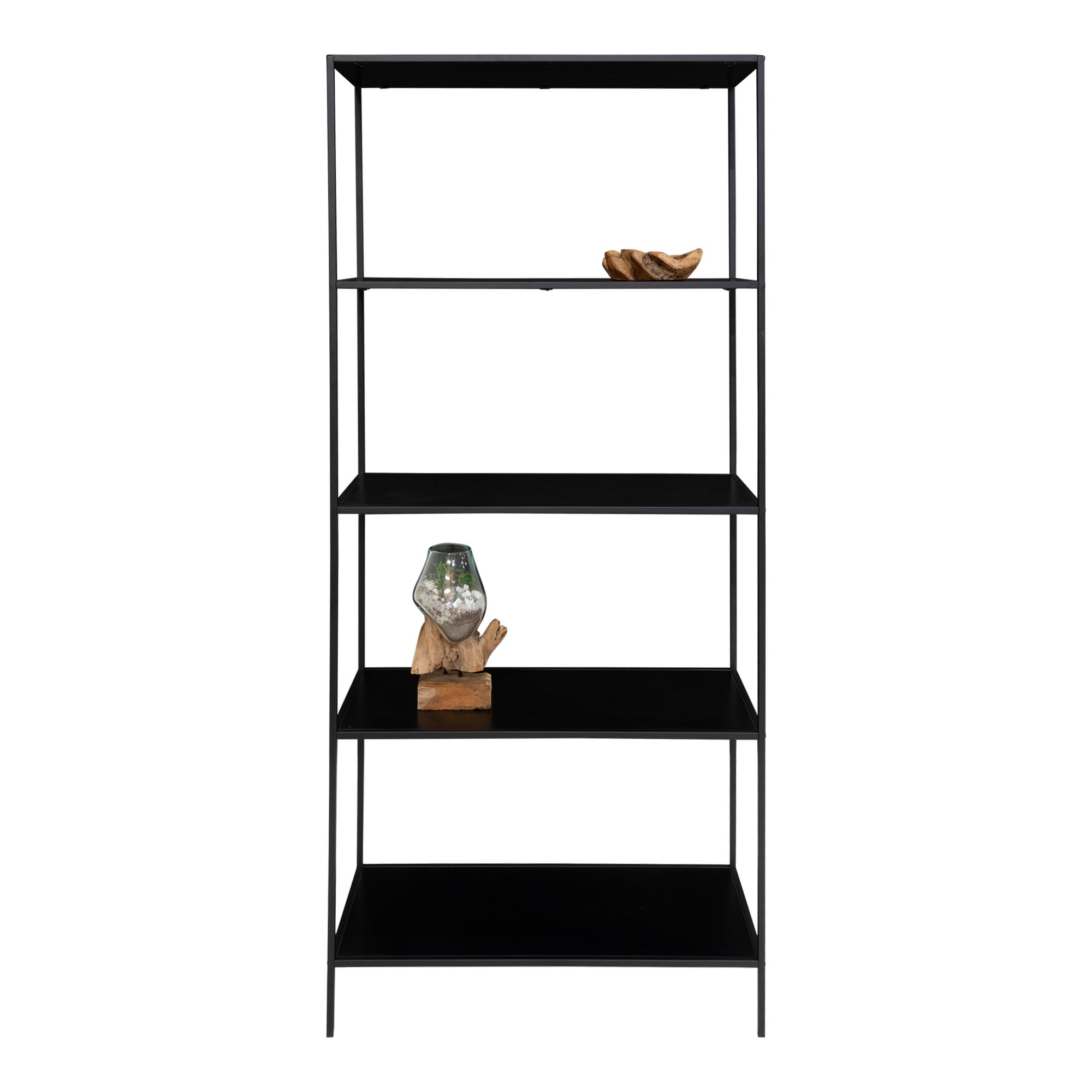 Vita Reol, 5 hylder, metal, sort, 80x36x170 cm - Billede 3
