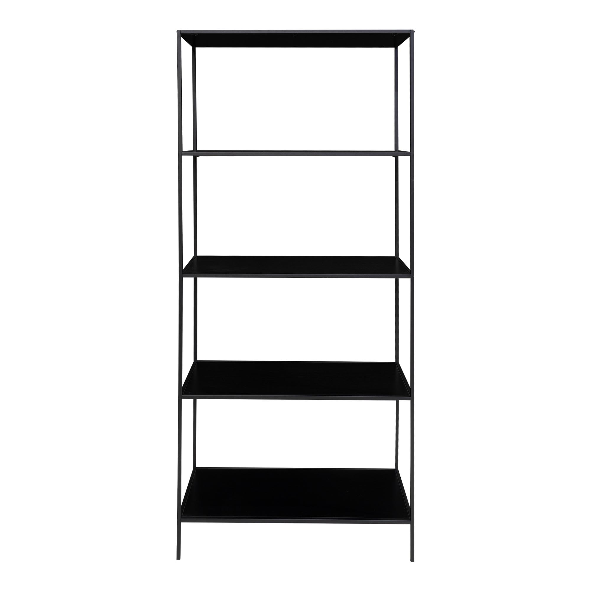 Vita Reol, 5 hylder, metal, sort, 80x36x170 cm - Billede 4