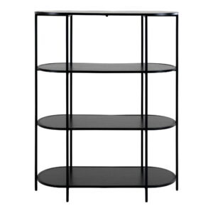 Alternative view of Vita Reol oval, 4 hylder, sort, sort stel, 85x36x111 cm