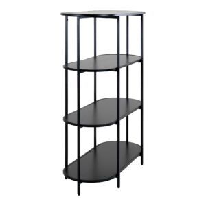 Vita Reol oval, 4 hylder, sort, sort stel, 85x36x111 cm - Billede 3