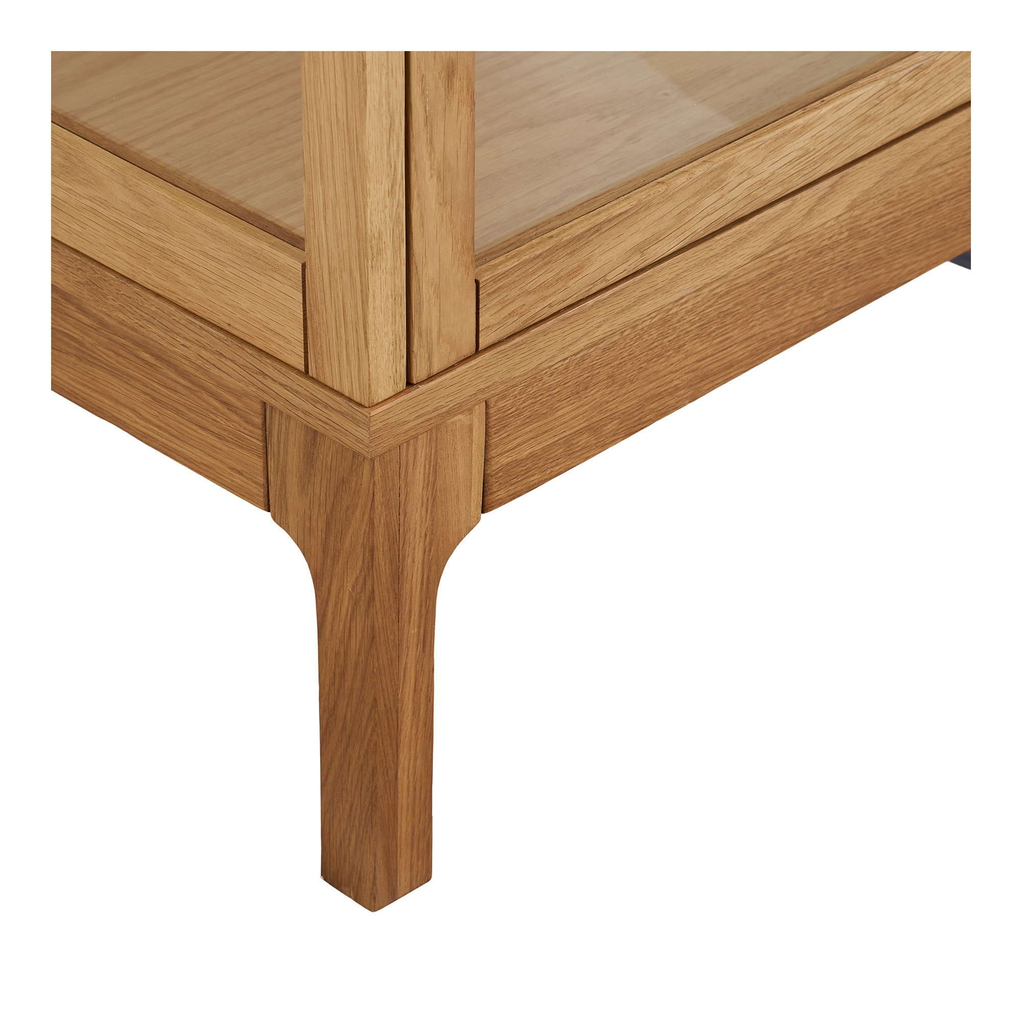 Zamora Vitrineskab, 1 glaslåge, eg/egefiner/hærdet glas, natur, 47x40x180 cm - Billede 7