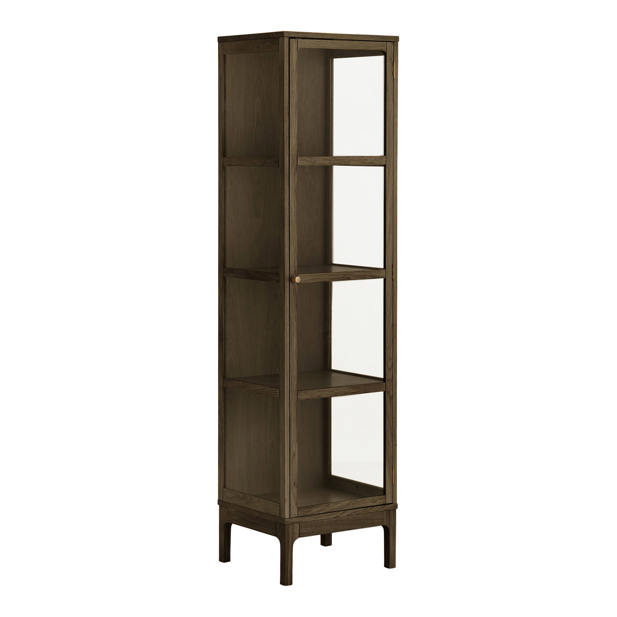 Zamora Vitrineskab, 1 glaslåge, eg/egefiner/hærdet glas, 47x40x180 cm - Billede 2