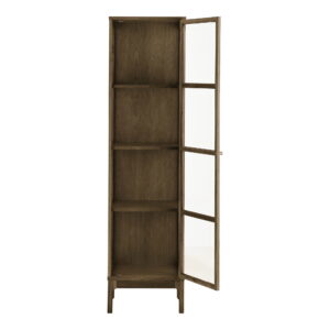 Zamora Vitrineskab, 1 glaslåge, eg/egefiner/hærdet glas, 47x40x180 cm - Billede 3