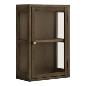 Alternative view of Zamora Væghængt vitrine, eg/egefiner/hærdet glas, 20x40x60 cm