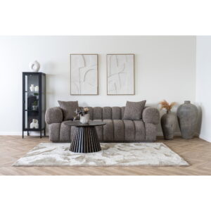 Brisbane Smalt Vitrineskab, 1 glaslåge, stål, sort, 40x35x140 cm - Billede 6