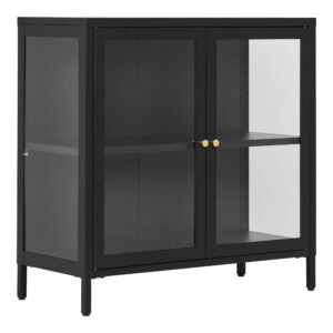 Alternative view of Dalby Skab, 2 glaslåger, stål, sort, 80x35x80 cm
