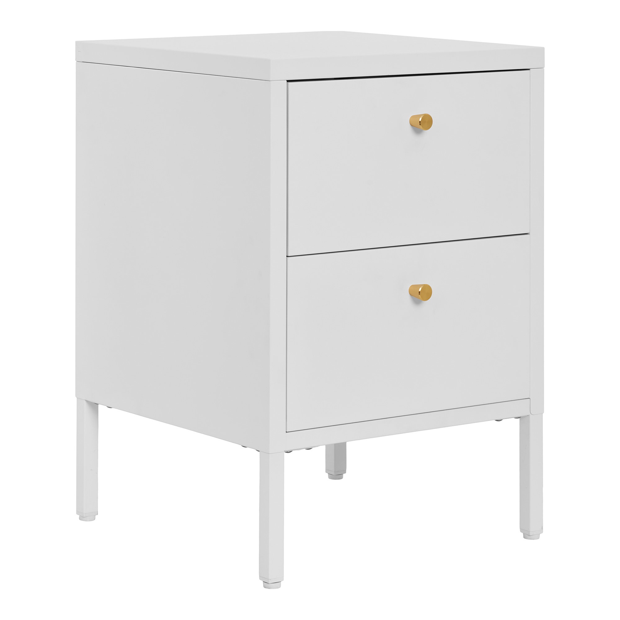 Dalby Kommode, 2 skuffer, stål, hvid, 40x40x59,5 cm - Billede 2